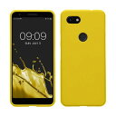 kwmobile スマホケース 対応: Google Pixel 3a ケース - 耐衝撃 滑り止め ソフト TPU シリコン - まばゆい イエロー(2)