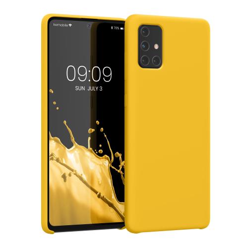 kwmobile スマホケース 対応: Samsung Galaxy A71 ケース - TPU リキッド シリコン カバー - 耐衝撃 傷防止 サラサラ Case