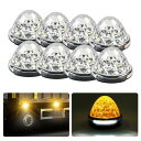 Cartist LED サイドマーカーランプ 路肩灯 両面発光 トラック専用 2023年 最新型 IP67 防水 10-50V 無極性 丸型 新型LEDマーカー...