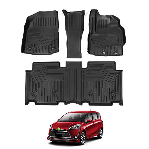 Cartist トヨタ シエンタ 170系 フロアマット 5人乗り専用 立体カーマット NHP17型 NSP17型 NCP17型 2015-2022年 TPE素材 3Dフロアマット 防水 抗菌効果 滑り防止 セカンドマット 耐汚れ カスタムパーツ 車種専用設計 取付簡単 アクセサリー 保護パーツ カー用品 4PCSセット