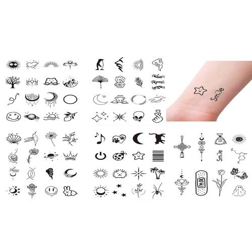 YINKE タトゥーシール 77枚セット 刺青シール ボディーシール ステッカー 防水 簡単貼る 長持ち おしゃれ かわいい レディース タトゥーステッカー 腕 足 体 胸 肩 背