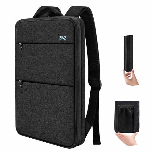 [ZINZ] 超薄 拡張可能 15 15.6 16インチ PCバックパック ビジネスリュック USB充電ポート通勤 通学 旅行 パソコン バッグ, B06K01