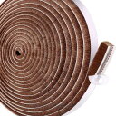 YINKE 隙間テープ すきまモヘアテープ 毛足長い 超ロングサイズ 10m×7mm×12mm 虫よけすき間テープ 網戸用 玄関 ドア用 窓用 隙間対策 (ブラウン)