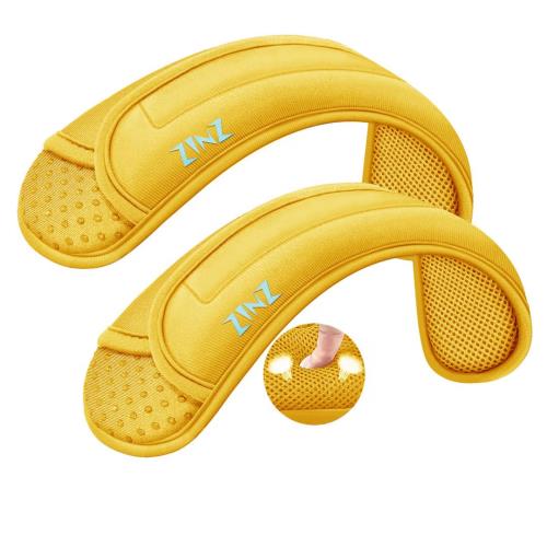 [ZINZ] 2-Pack バッグ、荷物バッグ、クロスボディ用の超厚クッション付きユニバーサルショルダーパッド、プラスロング＆滑り止め＆通気性,黄色