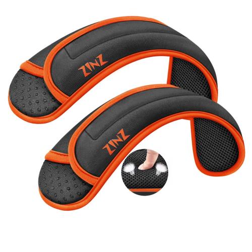 [ZINZ] 2-Pack バッグ、荷物バッグ、クロスボディ用の超厚クッション付きユニバーサルショルダーパッド、プラスロング＆滑り止め＆通気性,グレーオレンジ