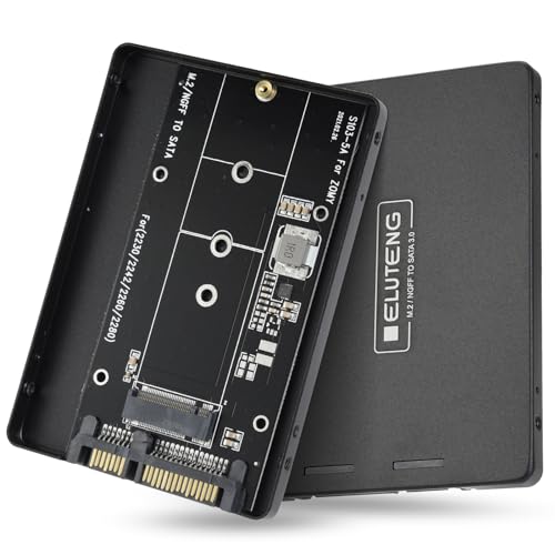 FIDELAで買える「ELUTENG M.2 SATA(NGFF to SATA 3.0 変換 6Gbps 変換アダプター 外付きケース 2.5インチSATA 2230 / 2242 / 2260 / 2280 mm アルミ合金殻 高排熱性 M.2 SSD 外付きケース M.2 SATA to SATA 3.0 Converter (M.2 NVMEに非対応」の画像です。価格は1,540円になります。