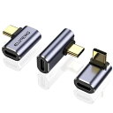 ELUTENG USB4.0 変換アダプター L字 40Gbps 8K@60Hz映像出力対応 usb typec 90度 変換アダプタ 曲げ3種類セット 100...