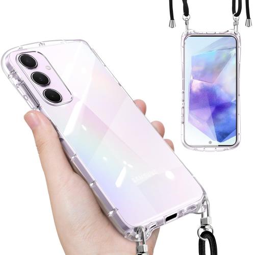 Samsung Galaxy A55 5G ケース ショルダー galaxy a55 カバー クリア ストラップ付き ギャラクシー A55..