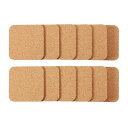 aninako コースター コルク 12個入り 木製 丸型/四角形 直径100 mm 厚さ5 mm 密度が高く カビを防ぐ 耐熱性 滑り止め 吸水 再利用可能 ...