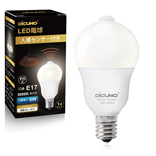 DiCUNO LEDŵ E17 ʹ󥵡 6W 60 600lm  5000K ť󥵡դ ä˺ɻ ֳ...