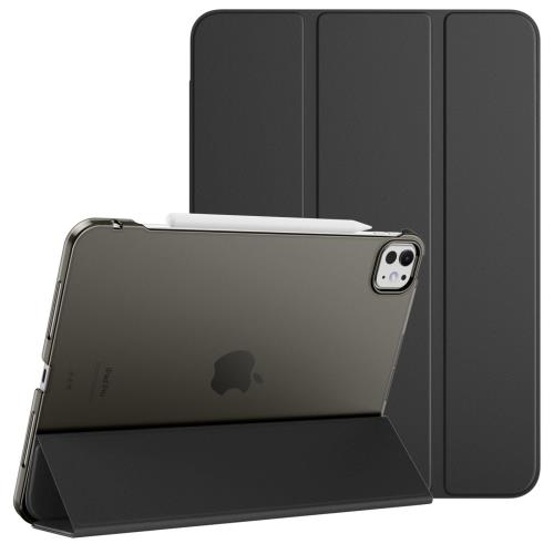 MoKo iPad Pro 11インチ 2024 ケース iPad Pro 11 第5世代 専用保護ケース iPad Pro 11インチ(M4)用 手帳型カバー オートスリープ対応 三つ折りスタンド PUレザー外装 裏地マイクロファイバー 軽量 薄型 傷防止 スマートケース Black