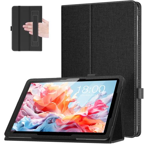 MoKo TECLAST P30T/P30 ケース ODEA A10 ケース Android 14 8コア 10インチ用保護カバー Teclast P30T/P30/ODEA A10タブレット専用ケース スタンドケース 手ホルダー付き ペンシル収納ゴム付き 8コアモデルに適用 薄型軽量 手帳型保護ケース DenimBlackの商品画像