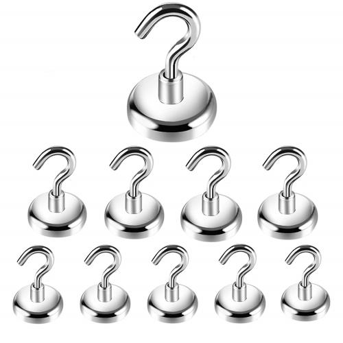 2018年版 超強力 マグネットフック Kspowwin 垂直耐荷重22kg 金属製 直径2.5cm 磁石付き キッチン用 オ..