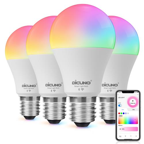 AlexaǧDiCUNO ޡŵ E26 LEDŵ 60W 9W 800lm ĴĴ Alexa Google б ŵ忧...