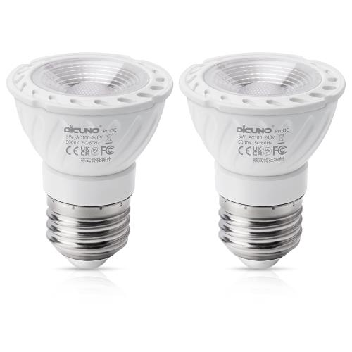 DiCUNO LEDŵ E26  ݥåȥ饤 5W 50W 400lm 5000K Ra98+ 鿧 ۸ Ĵб...