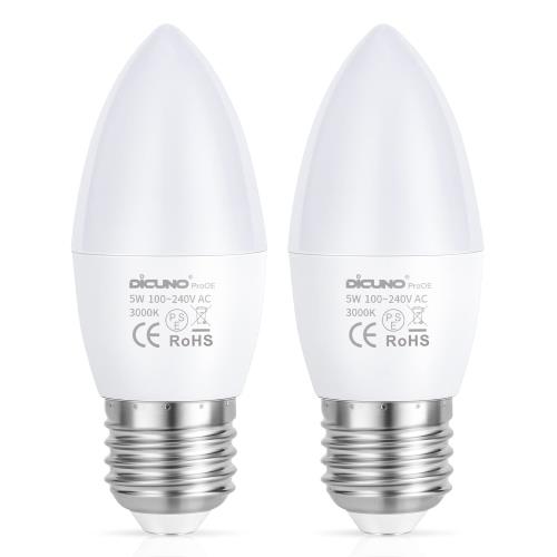 DiCUNO LEDŵ E26 ǥꥢ 5W 40W 450LM ŵ忧 3000K Ra98+ 鿧AC100V-24...