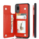 AnrekAQUOS sense3 lite/basic/One S7 用 ケース 手帳型(レッド)SH-02M/SHV45/SHV48/SH-M12 軽量 PU革 ポケッ 片手操作背面 IC カード 収納 横置き機能 ケース アクオスセンス 3 アンドロイドワンS7 赤色