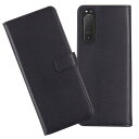 AnrekSONY Xperia 5 II/docomo SO-52A /SOG02 兼用 ケース 手帳型 カバー ( ブラック) ソニー エクスペリア so52a sog02ドコモ Xperia5 ii 手帳型ケース カード収納 サイドマグネット スタンド機能付き 全面保護 財布型 PUレザー シンプル ビジネス風Xperia5 ii BLACK