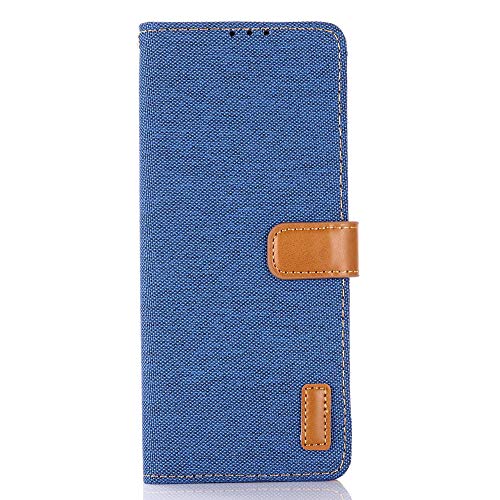 Anrek Xperia 10 V 2023 対応 SONY デニム材料 手帳ケース (ブルー) ソニー エクスペリア10v 2023 ケース カバー 手帳型 カード収納 サ..