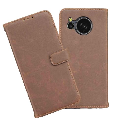 AnrekSHARP AQUOS sense8 docomo SH-54D au SHG11 兼用 ケース 手帳型 カバー （ ダークブラウン) アクオス センス8 ドコモsh54D 手帳型ケース カード収納 サイドマグネット スタンド機能付き 全面保護 財布型 PUレザー シンプル ビジネス風sense8 BROWN