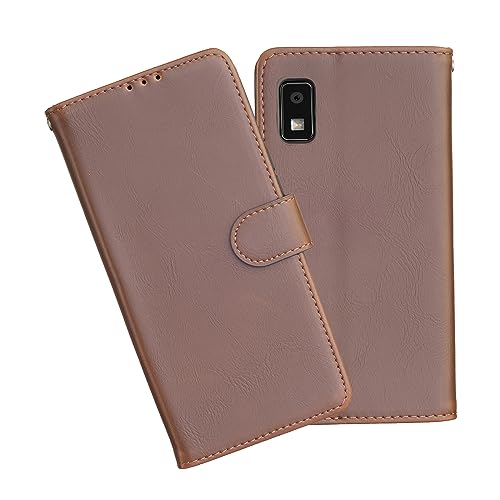 AnrekSHARP AQUOS wish3/SH-53D/A302SH/A303SH 兼用 ケース 手帳型 カバー （ダークブラウン) アクオス ウィッシュ スリー 手帳型ケース スタンド機能付き 財布型 PUレザー ビジネス風 アクオスwish3 BROWN