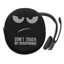 kwmobile 収納ケース Logitech H390対応 ケース - ヘッドセット 耐衝撃 ネオプレン Don't touch my headphonesデザイン