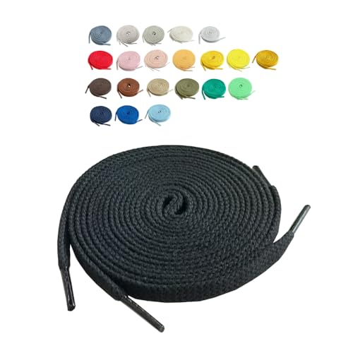 [アクティカ] スニーカー シューレース 靴ひも 石目平 90-200cm 幅が選べる6mm8mm2タイプ6-10穴以上対応 しっかりとした石目織靴 日本製 石目シリーズ ブラック 120cm