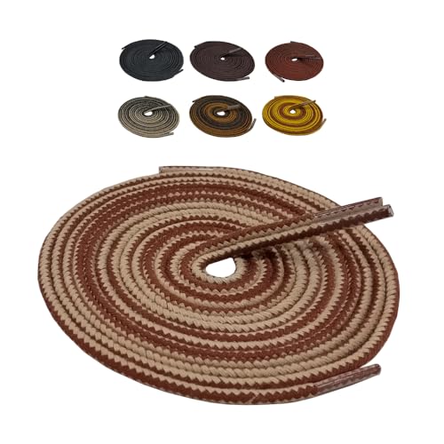 [アクティカ] 日本製 ワークシューズ用靴ひも 140cm (茶/ベージュ)