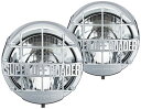 IPF フォグランプ ハロゲン H3 丸形 直径200mm 純正色 12V用 2個セット ドライビング配光 クリアレンズ メッキボディ オフロード S-9M12