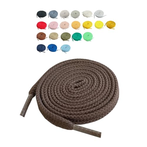 [アクティカ] スニーカー シューレース 靴ひも 石目平 90-200cm 幅が選べる6mm8mm2タイプ6-10穴以上対応 しっかりとした石目織靴 日本製 石目シリーズ ダークブラウン 120cm