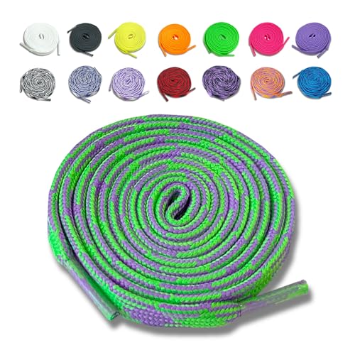 [ƥ] 15顼ǽ  ˡ塼졼 Ҥ shoelaces 110cm 8mm GRN/PPL ե...