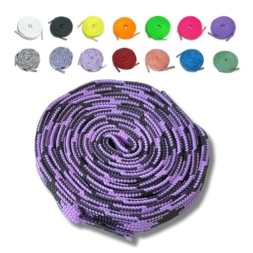 [ƥ] 15顼ǽ  ˡ塼졼 Ҥ shoelaces 110cm 8mm BLK/PPL ե...