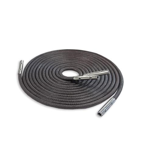 [アクティカ] 靴ひも 革靴 ブーツ レースアップシューズメタルチップシューレース 75cm 120cm 日本製 メタルチップ ブラウンシルバー