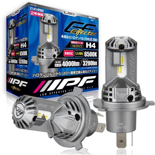 IPF إåɥ饤 ե LED  H4 Hi Lo 4000lm 3200lm 6500K ۥ磻 12V 2 ...