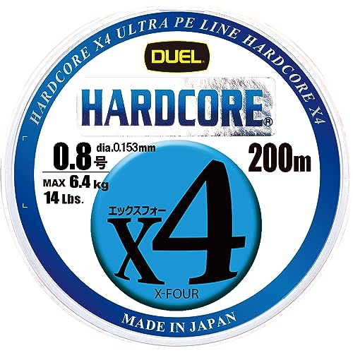 DUEL (ǥ奨) PE饤  HARDCORE X4 饤 饤  ⶯ ⴶ 0.8 200m 5/...