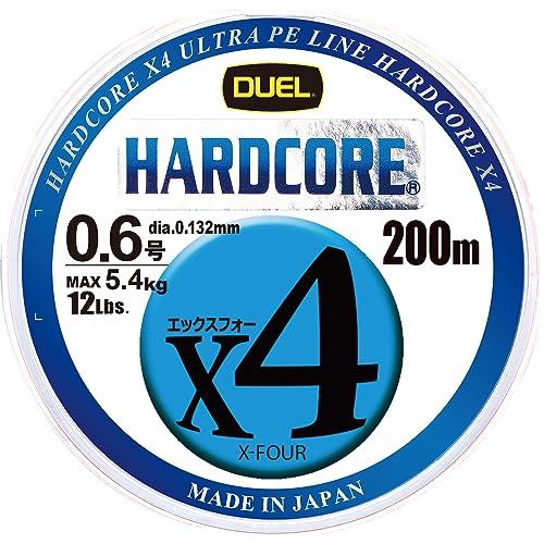 DUEL (ǥ奨) PE饤  HARDCORE X4 饤 饤  ⶯ ⴶ 0.6 200m 5/...