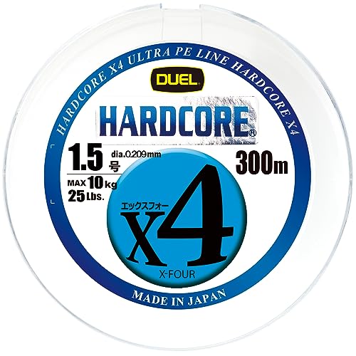 DUEL (ǥ奨) PE饤  HARDCORE X4 饤 饤  ⶯ ⴶ 1.5 300m 5/...