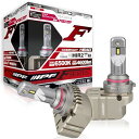IPF ヘッドライト LED 車用 HIR2 4600lm 6500K ホワイト 12V 24V兼用 2本入 車検対応 ドライバーユニット別体型 冷却ファン内蔵 ノイズ対策済 アクア ヴィッツ専用 ハイスペックモデル 用品大賞受賞 Fシリーズ F1RAHLB