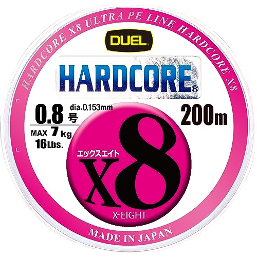 DUEL (ǥ奨) PE饤  HARDCORE X8 饤 饤  ⶯ ⴶ 0.8 200m 5/...