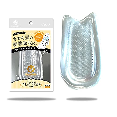 [アクティカ] サンダル/パンプス/ミュール かかと 足裏疲れ予防 衝撃吸収 やわらかジェル マシュマロジェル かかと用 レディース クリア F