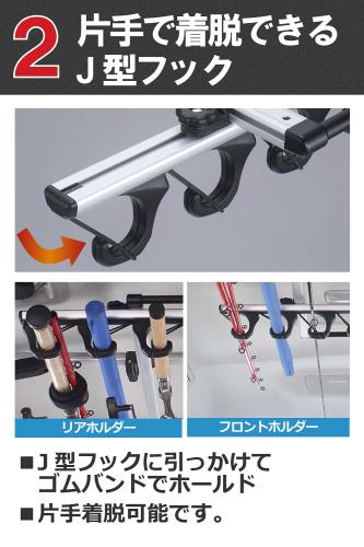 ロッドホルダー(J型)　車載用　クリップ(100均商品) 楽天市場】車 ロッドホルダー アダプター カーメイト IF62