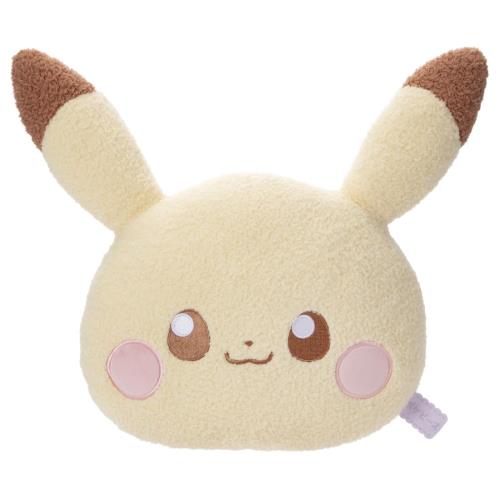 포켓피스 봉제인형 페이스쿠션 피카츄 봉제인형 폭 약 39cm