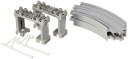 タカラトミー(TAKARA TOMY) プラレール 高架曲線レール(2本入・ブロック橋脚(グレー)2個付) R-27
