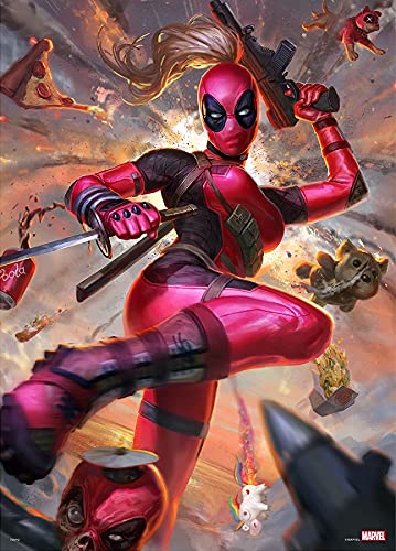 1000ԡ ѥ ޡ٥ Lady Deadpool äȥ꡼ ԥ奢ۥ磻 (38.2x53.2cm)
