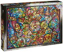 テンヨー(Tenyo) 日本製 1000ピース ステンドアート ジグソーパズル ディズニー オールスター ステンドグラス (51.2x73.7cm) DS-10...
