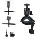 HSU バイク・自転車 ハンドルマウント gopro バイクマウント アルミ製カメラホルダー 直径8mm-35mm 360°角度調整可能 GoPro/Fusion Session/DJI Osmo/Insta360 /AKASO/XiaoYi/Sonyほぼ全てのアクションカメラに対応アクセサリー (ブラック)
