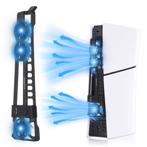 ELUTENG PS5 Slim ѥե ưٸ PS5 ѥե LED饤 USB 2.0դ PS5 Slim ...