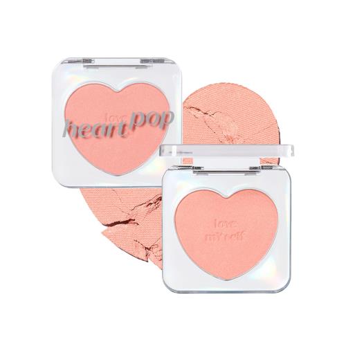 ETUDE [エチュード] ハートポップブラッシャーN スーパーサンセット(Warm/Spring) チーク ナチュラル ハイライト イエベ春 光沢感 コンパクト 透明感 4g