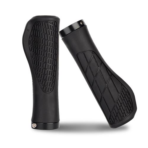 aninako 自転車 グリップ ハンドルグリップ クロスバイク エルゴグリップ 人間工学・滑り止め・ショック吸収 1セット 汎用 耐久性 (ロングx口ング（133*133mm）)