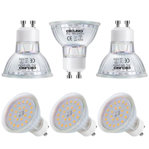 DiCUNO LEDŵ GU10 ݥåȥ饤 6W 60Wϥ 650lm 2700k ŵ忧 AC100-240V Ĵ...
